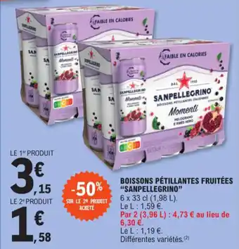 E.Leclerc BOISSONS PÉTILLANTES FRUITÉES SANPELLEGRINO offre