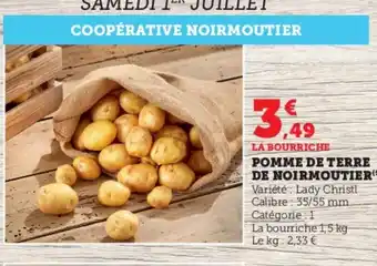 Super U POMME DE TERRE DE NOIRMOUTIER (5) offre