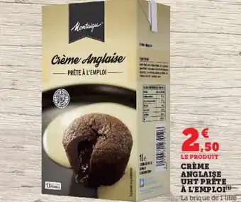 Super U CRÈME ANGLAISE UHT PRÊTE À L'EMPLOI¹) La brique de 1 litre offre