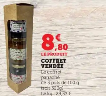 Super U COFFRET VENDÉE Le coffret panaché de 3 pots de 100 g (soit 300g) offre