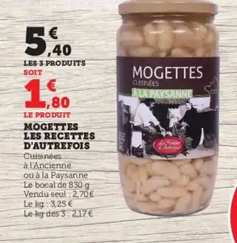 MOGETTES LES RECETTES D'AUTREFOIS Cuisinées