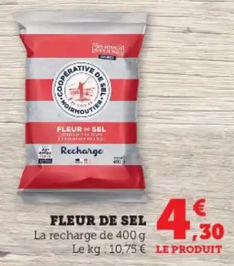 Super U FLEUR DE SEL La recharge de 400 g offre