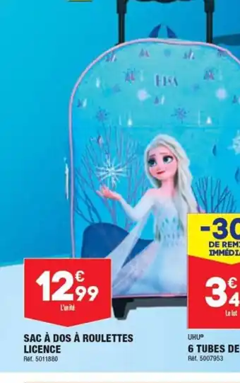 ALDI SAC À DOS À ROULETTES LICENCE Réf. 5011880 offre