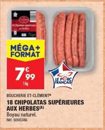 ALDI 18 CHIPOLATAS SUPÉRIEURES AUX HERBES(A) offre