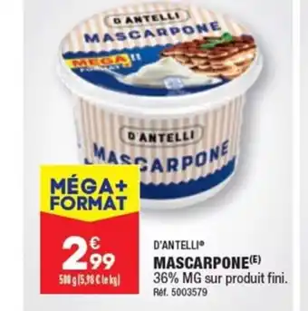 ALDI DANTELLI MASCARPONE offre