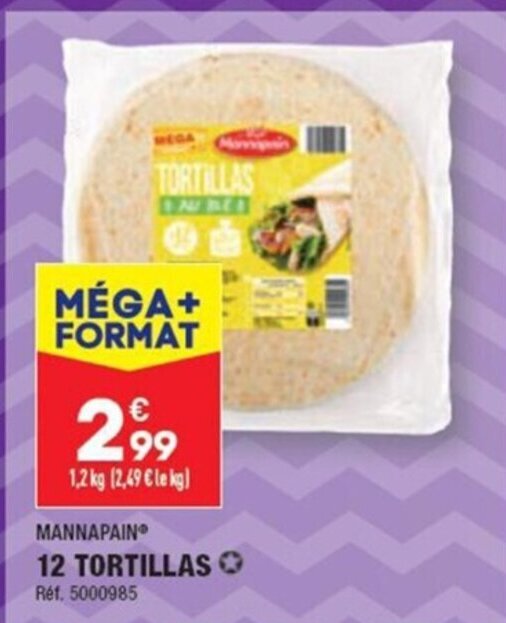 Promo 12 TORTILLAS chez ALDI