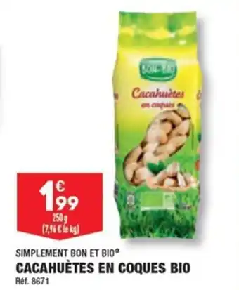 ALDI CACAHUÈTES EN COQUES BIO offre
