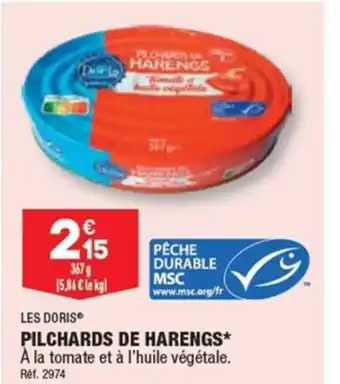 ALDI PILCHARDS DE HARENGS* À la tomate et à l'huile végétale. offre