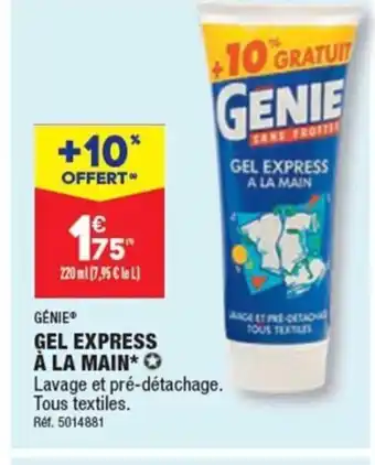 ALDI GEL EXPRESS A LA MAIN offre
