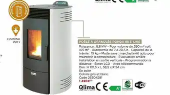 Bricomarché Poêle à Granulés Qlima Ronda 88 S-line offre