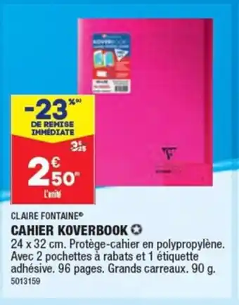 ALDI CLAIRE FONTAINEⓇ CAHIER KOVERBOOK offre