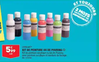 ALDI LIVING ART KIT DE PEINTURE OU DE POURING offre