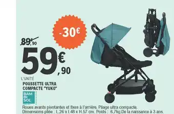 E.Leclerc Poussette Ultra Compacte offre