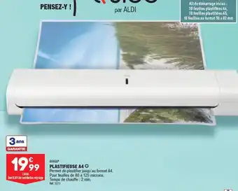 ALDI PLASTIFIEUSE A4 offre