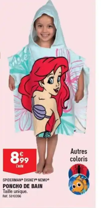 ALDI SPIDERMAN DISNEY® NEMOⓇ PONCHO DE BAIN Taille unique. offre