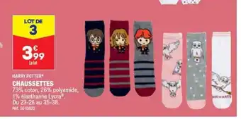 ALDI HARRY POTTER CHAUSSETTES offre