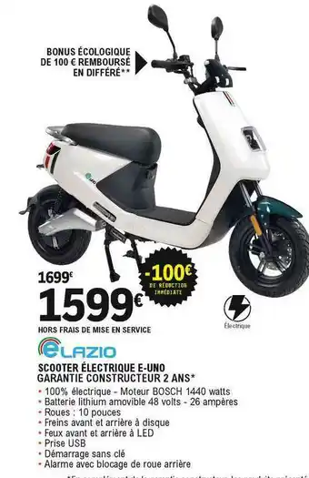 E.Leclerc L'Auto Elazio Scooter électrique E-uno offre