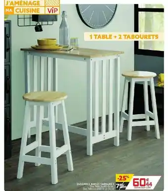 Gifi Ensemble Bar Et Tabouret offre