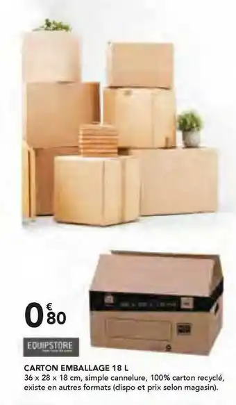 Equipstore Carton Emballage 18 L