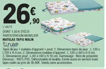 E.Leclerc Matelas tapis malin offre