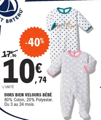 E.Leclerc Dors bien velours bébé offre