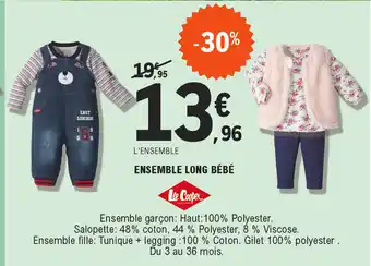 E.Leclerc Ensemble long bébé offre