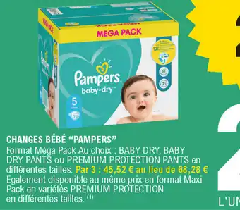 E.Leclerc Changes bébé "pampers" offre