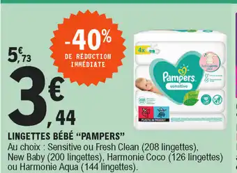 E.Leclerc Lingettes bébé "pampers" offre