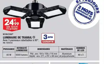ALDI LUMINAIRE DE TRAVAIL Avec 3 panneaux rabattables à 90°. offre