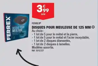 ALDI DISQUE POUR MEULEUSE offre