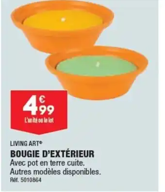 ALDI BOUGIE D'EXTÉRIEUR Avec pot en terre cuite. Autres modèles disponibles. offre