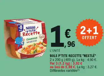 E.Leclerc Bols p'tite recette "nestlé" offre