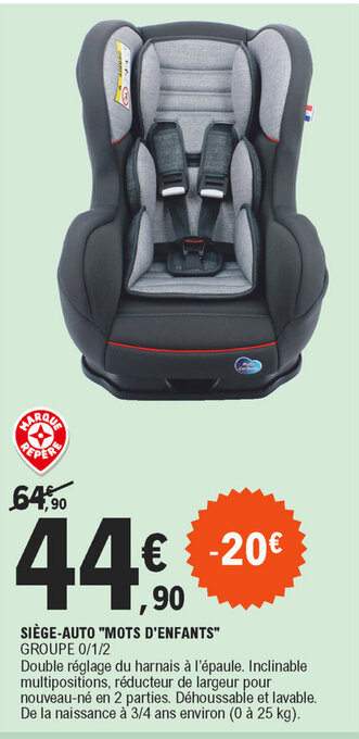 Siege Auto Groupe 1 2 3 Leclerc
