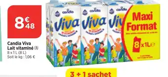 Maximarché Candia Viva Lait vitaminé (A) offre