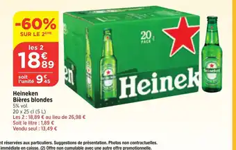 Maximarché Heineken Bières blondes offre