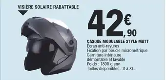 E.Leclerc Casque modulable style matt offre