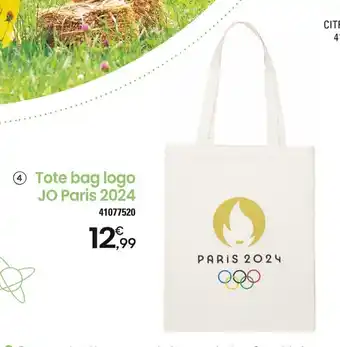 JouéClub 4 Tote bag logo JO Paris 2024 offre