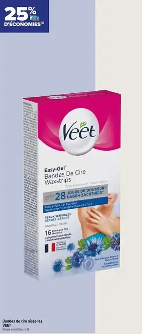 Veet bandes de cire aisselles