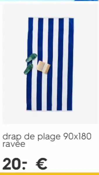 Drap de plage 90x180 ravée