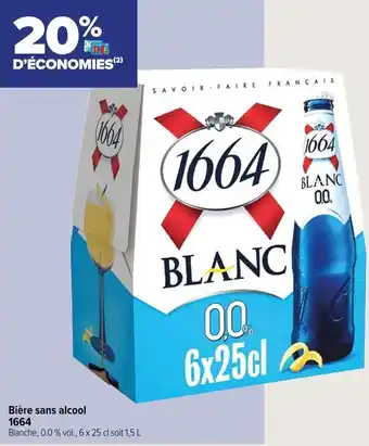 Carrefour Proximité 1664 bière sans alcool offre