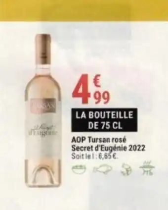 Gamm vert Aop tursan rosé secret d`eugénie 2022 offre