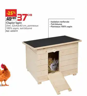 Gifi Clapier lapin offre