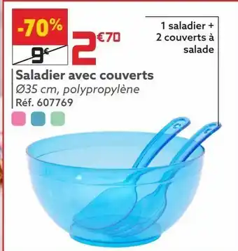 Gifi Saladier avec couverts offre