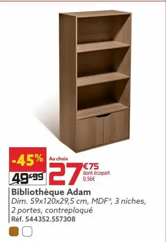 Gifi Bibliothèque adam offre