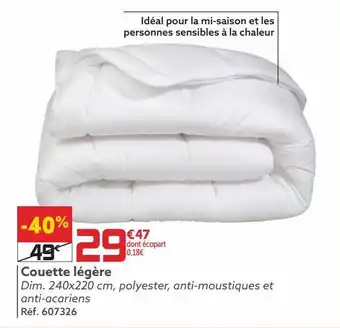Gifi Couette légère offre
