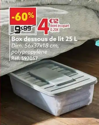 Gifi Box dessous de lit 25l offre