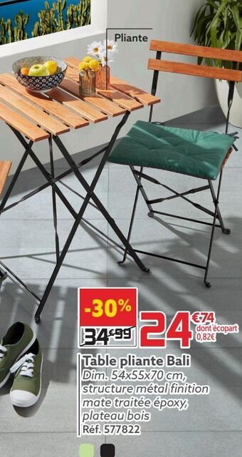 Gifi Table pliante bali offre
