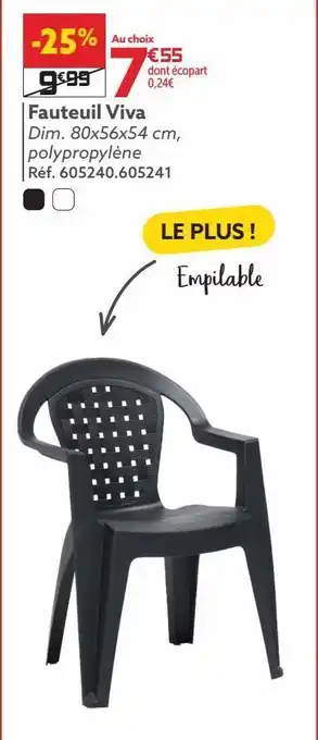 Gifi Fauteuil viva offre