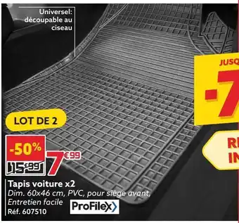 Gifi Tapis voiture x2 offre