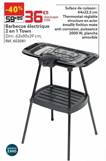 Gifi Barbecue électrique 2 en 1 town offre